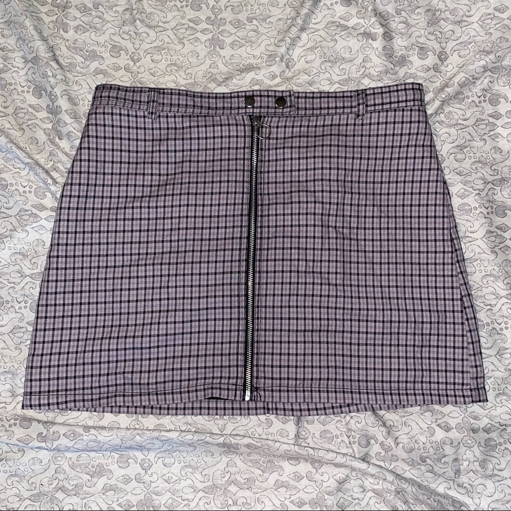 Lavender plaid skirt